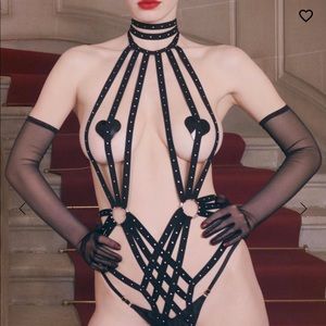 Agent Provocateur Judy Playsuit, Black, OS